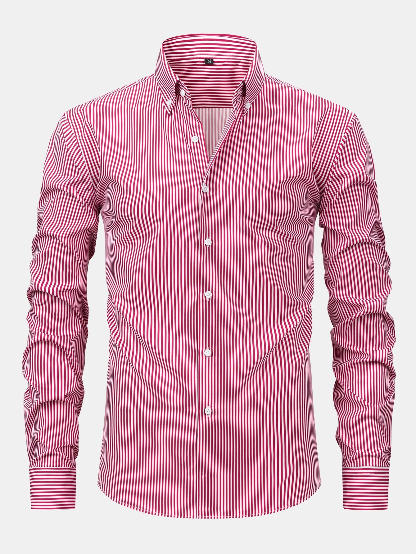 Chemise à rayures à manches longues et boutons & pantalon à taille élastique