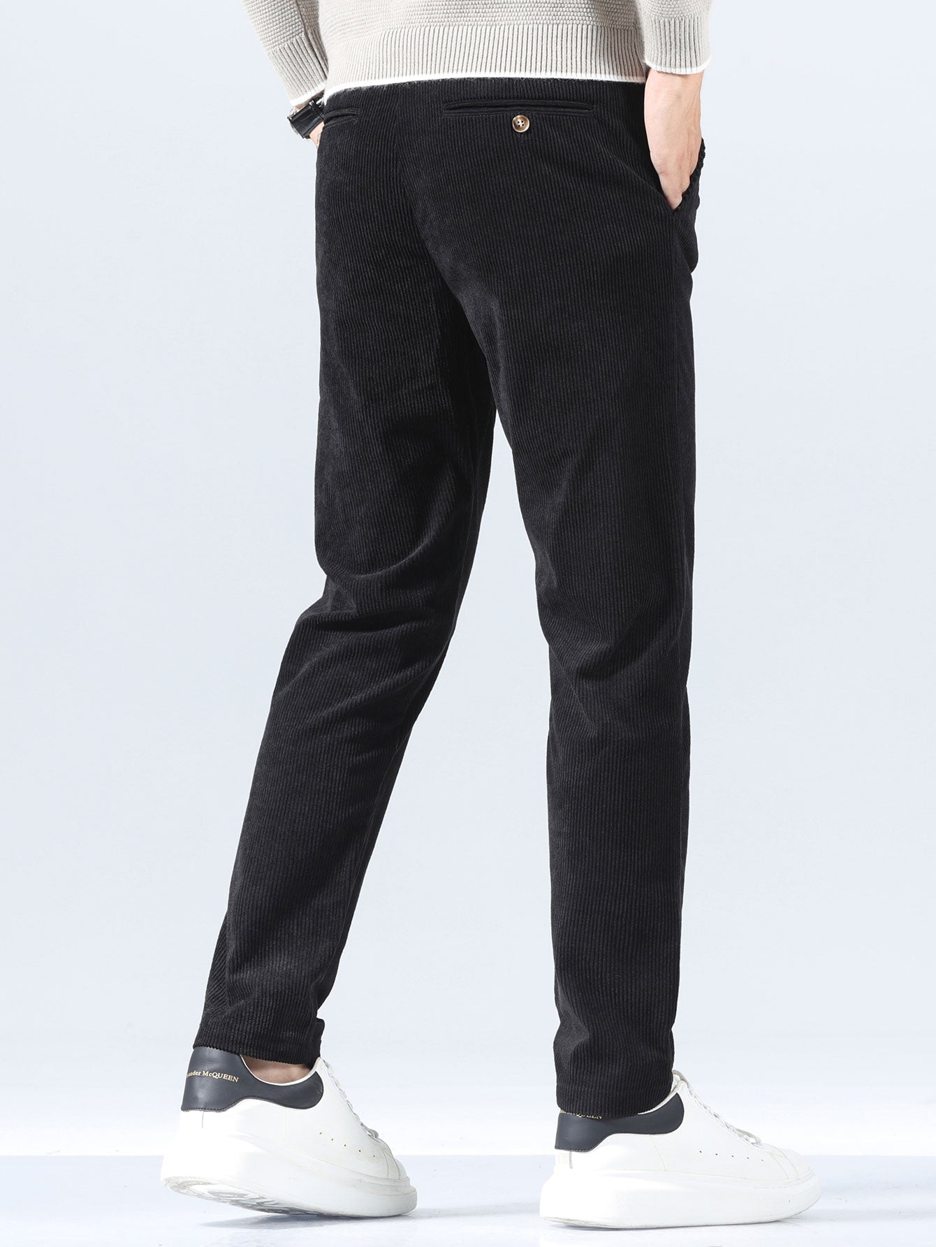 Pantalon slim fit en velours côtelé