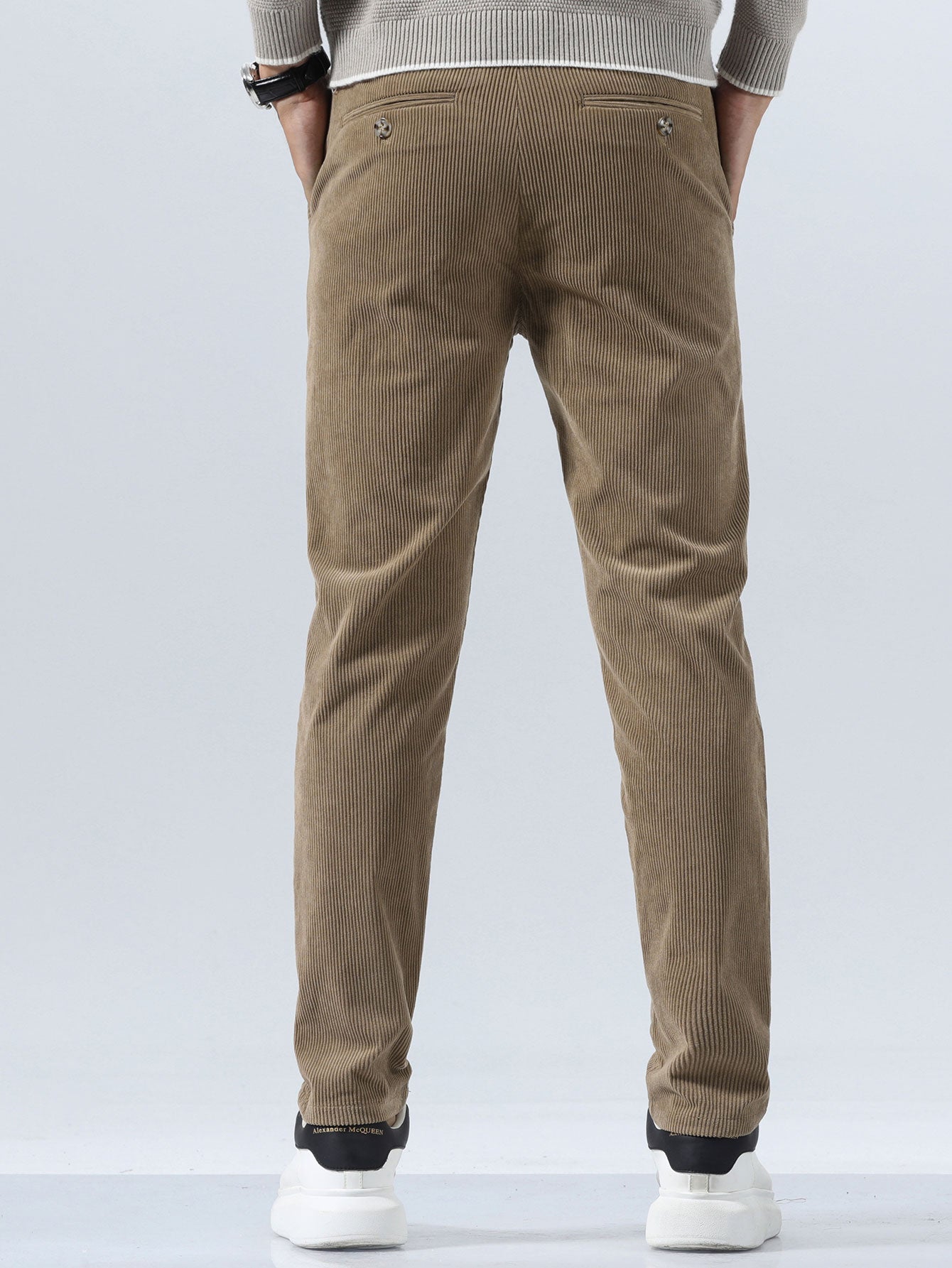 Pantalon slim fit en velours côtelé