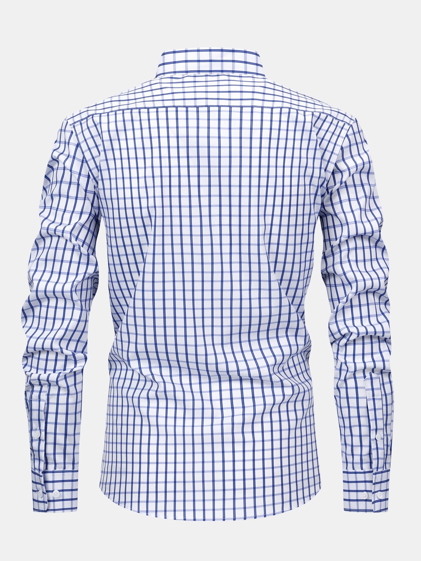 Chemise à carreaux à boutons et à manches longues