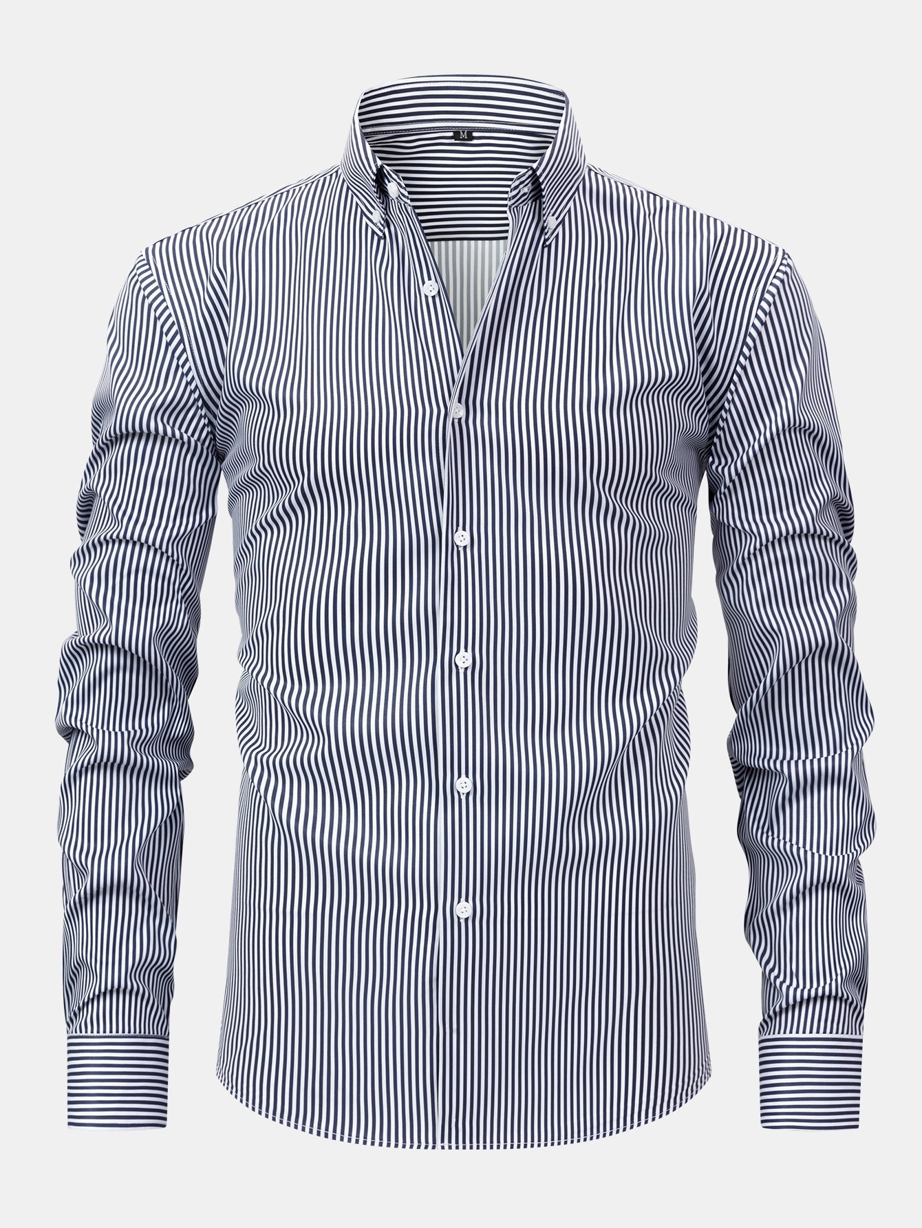 Chemise à rayures à manches longues et boutons & pantalon à taille élastique