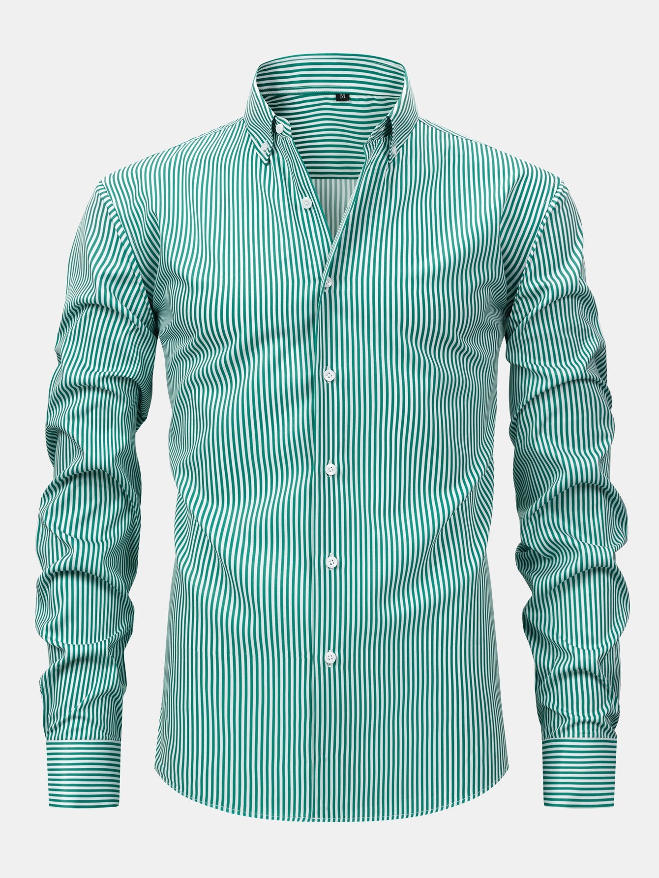 Chemise à rayures à manches longues et boutons & pantalon à taille élastique