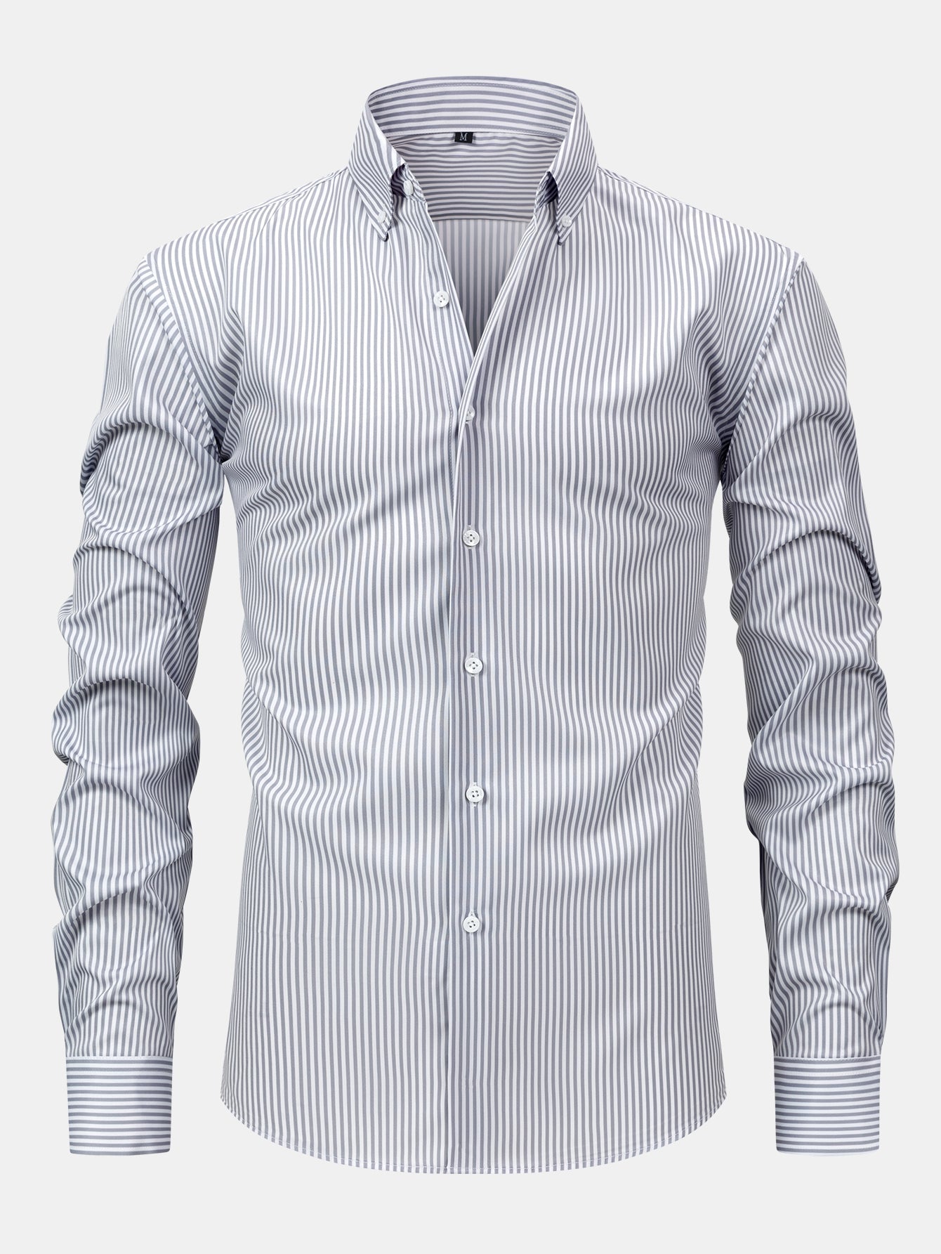 Chemise à rayures à manches longues et boutons & pantalon à taille élastique
