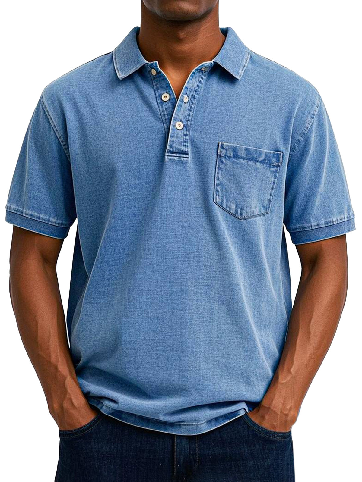 Chemise Polo Vintage Décontractée pour Homme