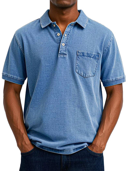 Chemise Polo Vintage Décontractée pour Homme