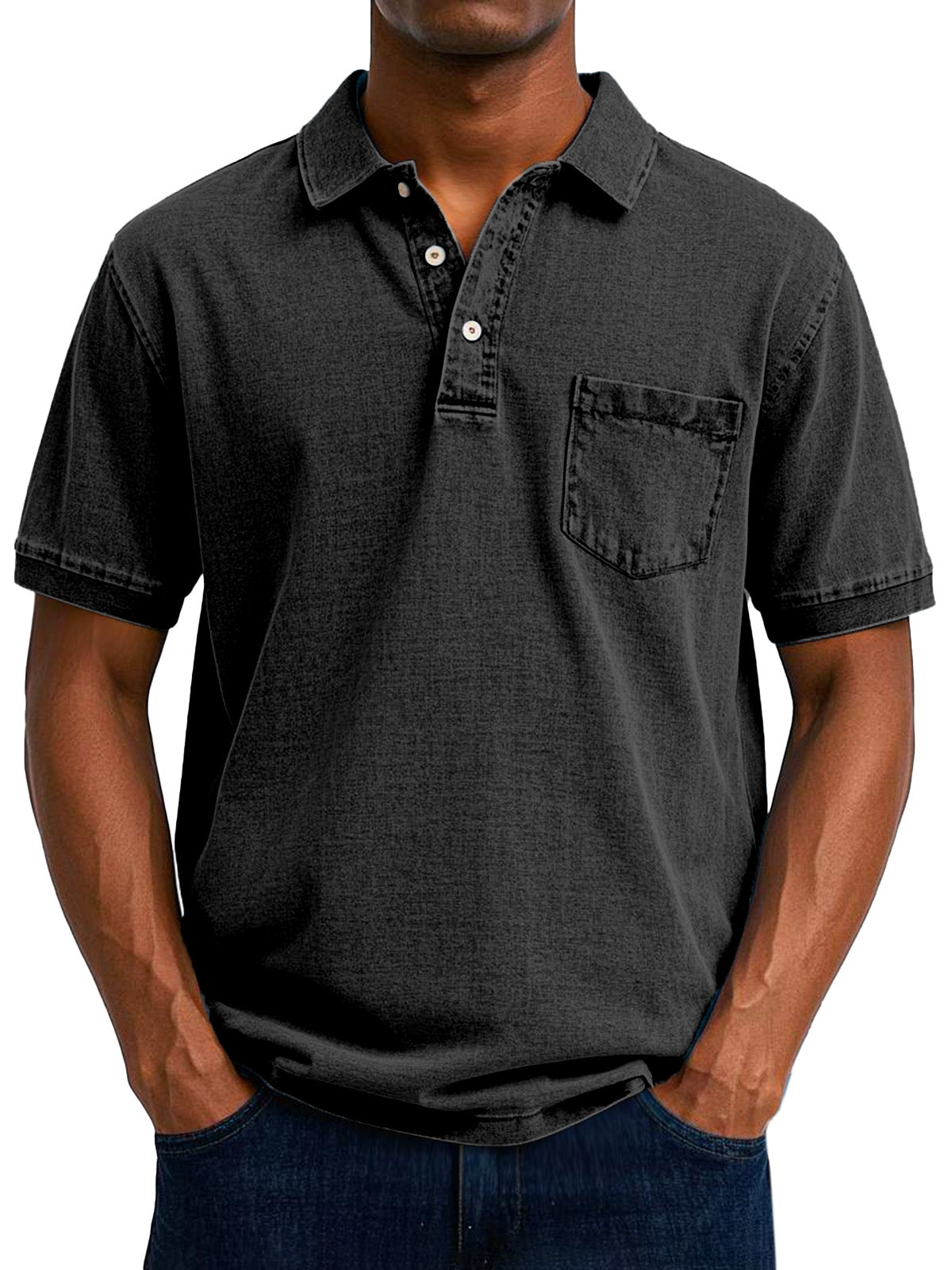 Chemise Polo Vintage Décontractée pour Homme