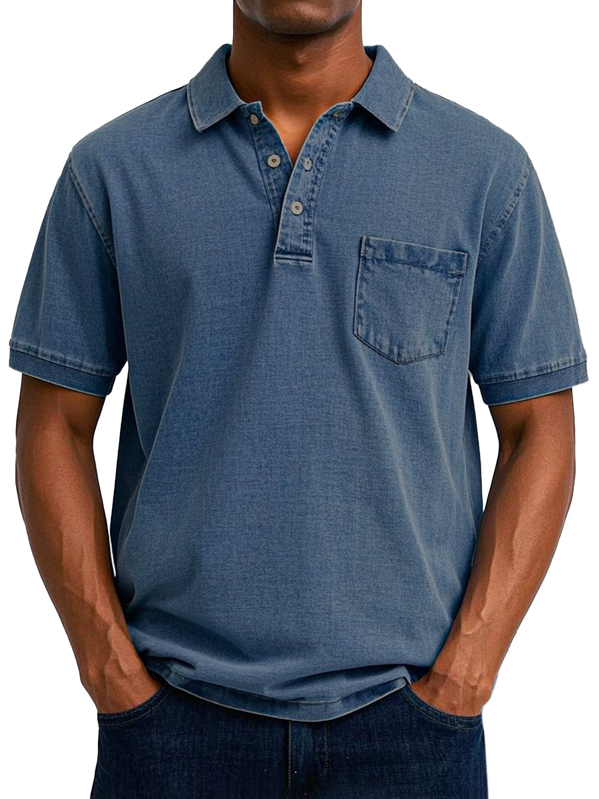 Chemise Polo Vintage Décontractée pour Homme