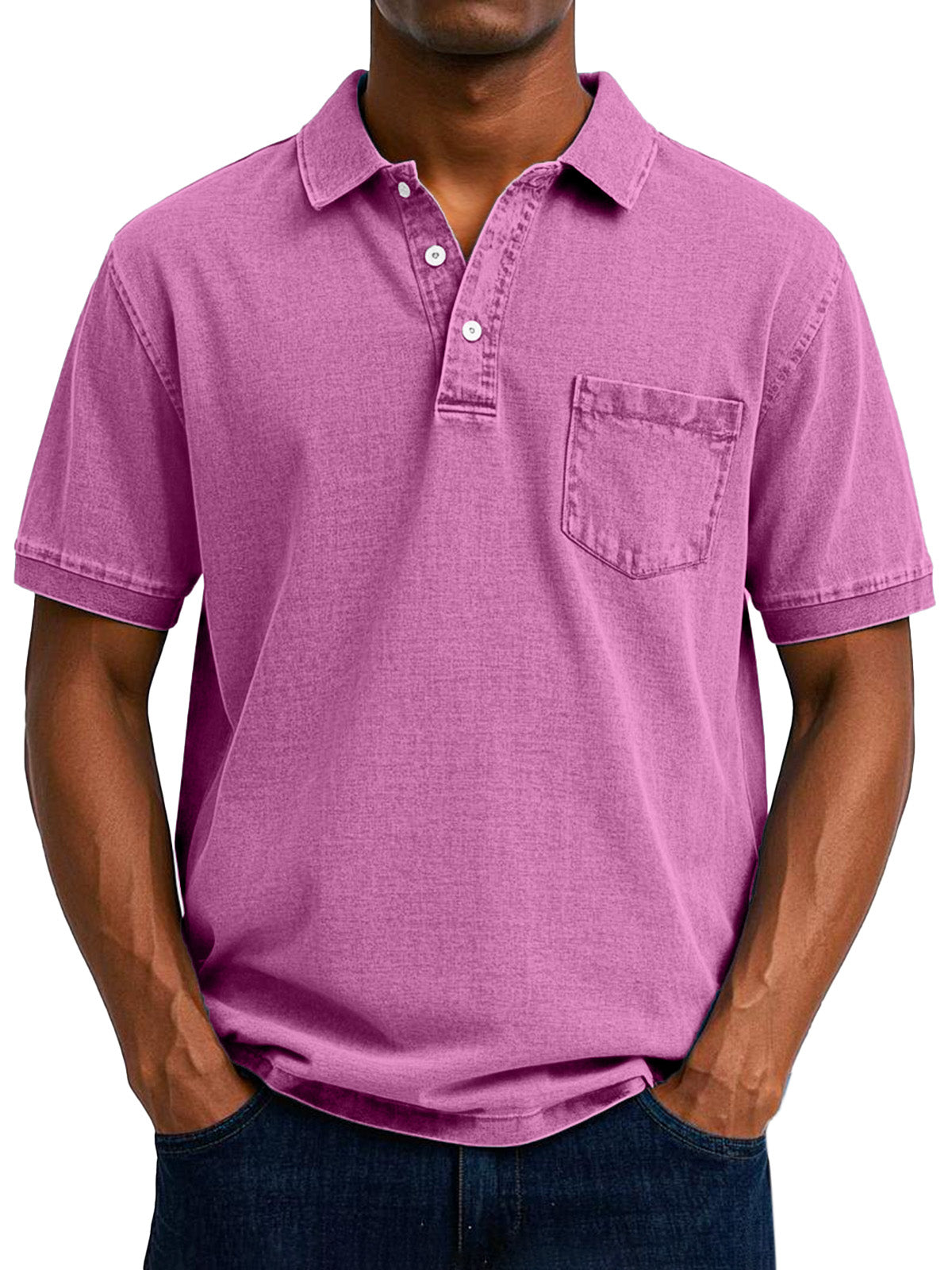 Chemise Polo Vintage Décontractée pour Homme