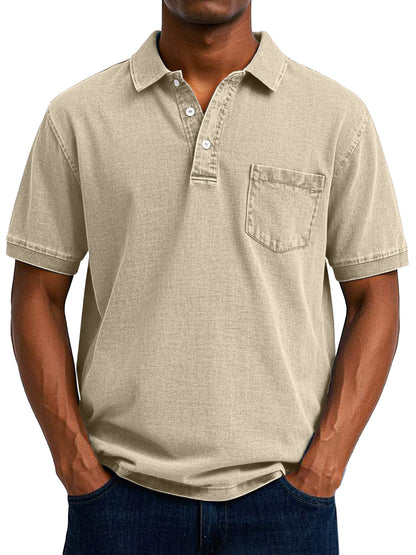 Chemise Polo Vintage Décontractée pour Homme
