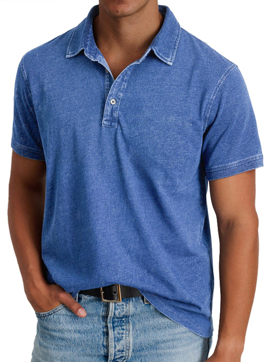 Polo avec collier pour hommes