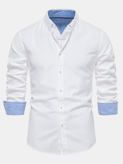 Chemise Oxford à manches longues et boutonnée