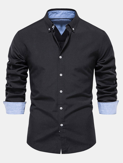 Chemise Oxford à manches longues et boutonnée