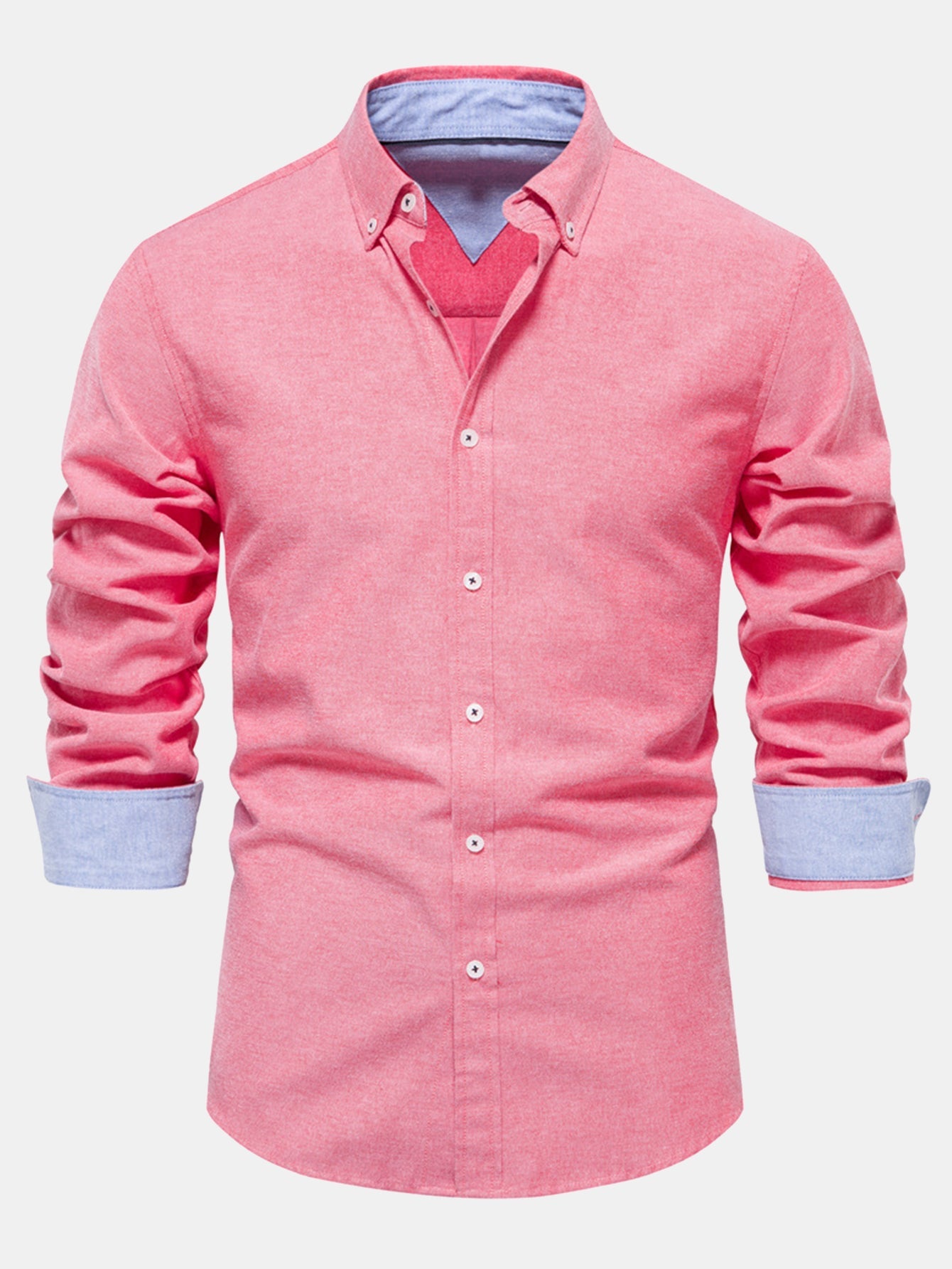 Chemise Oxford à manches longues et boutonnée