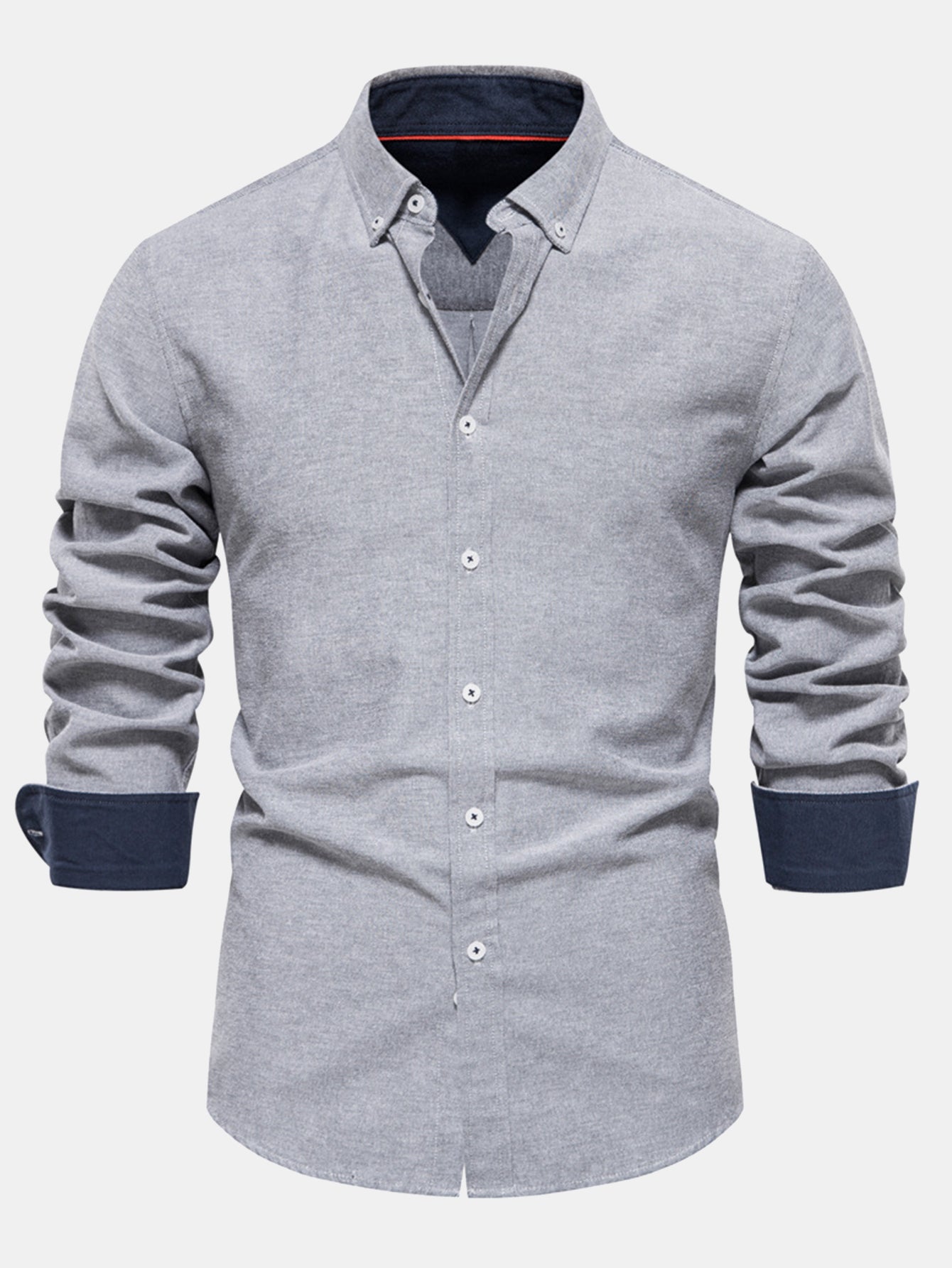 Chemise Oxford à manches longues et boutonnée
