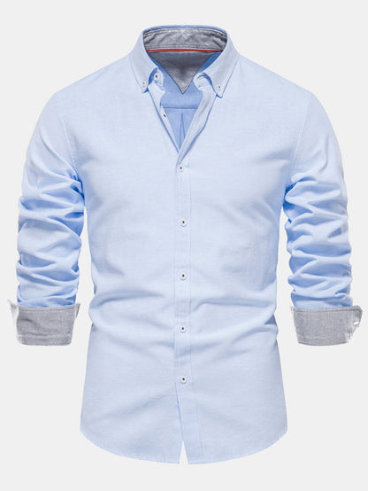 Chemise Oxford à manches longues et boutonnée