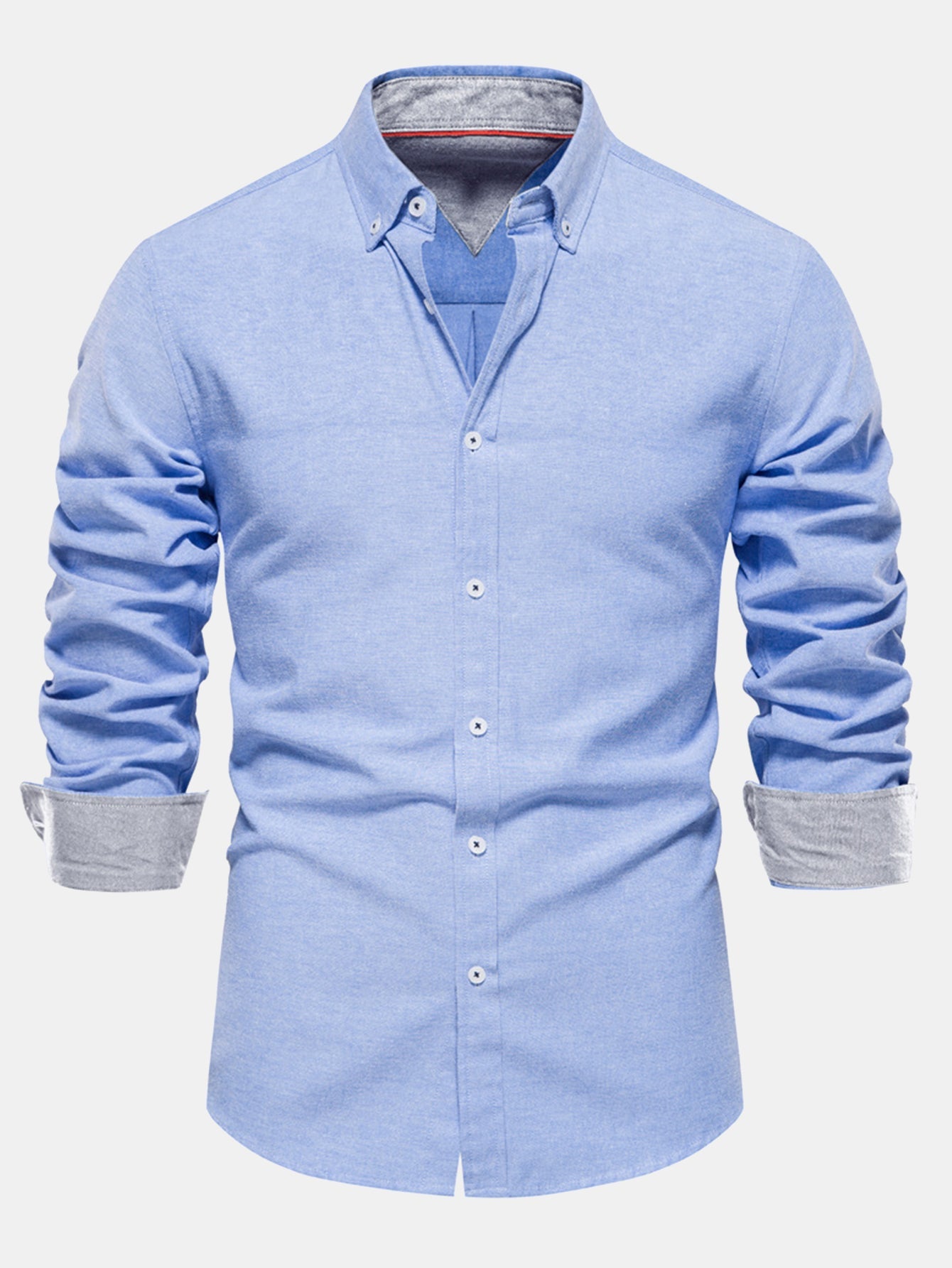 Chemise Oxford à manches longues et boutonnée