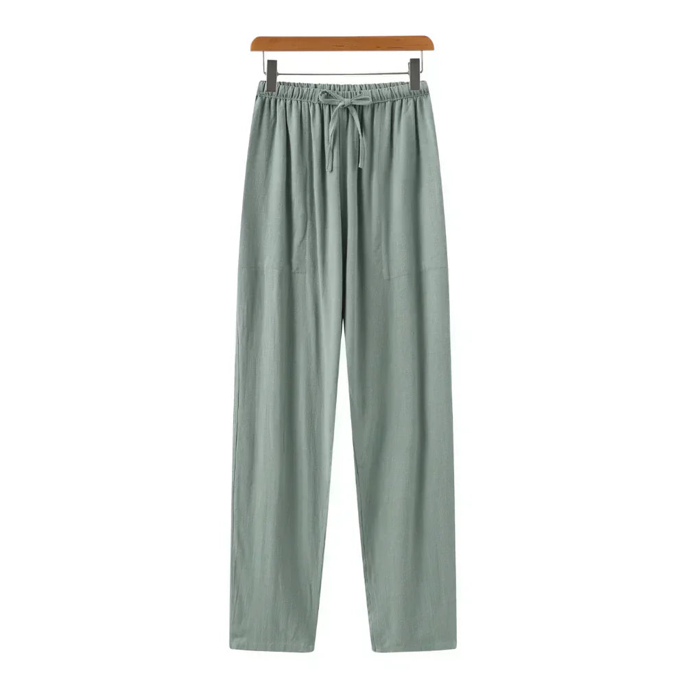 Pantalon slim en lin