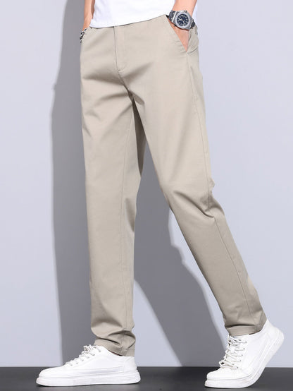 Pantalon à taille élastique et jambes droites