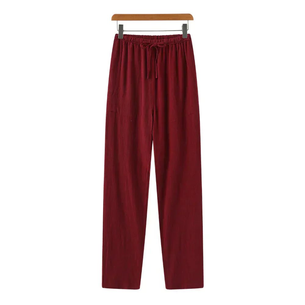 Pantalon slim en lin