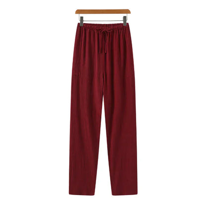 Pantalon slim en lin