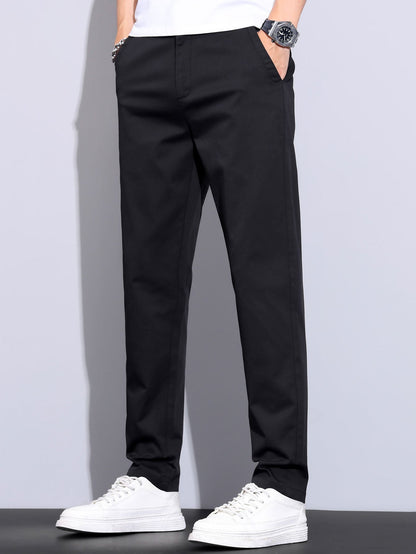 Pantalon à taille élastique et jambes droites