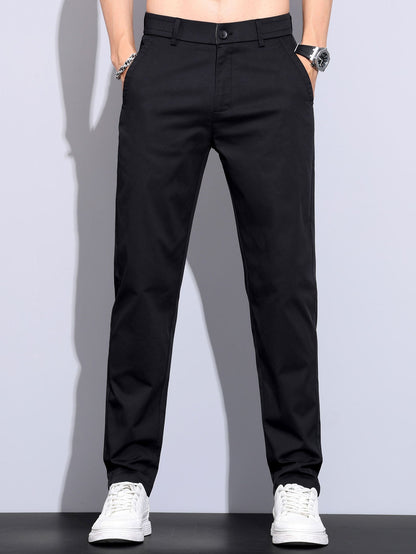 Pantalon à taille élastique et jambes droites
