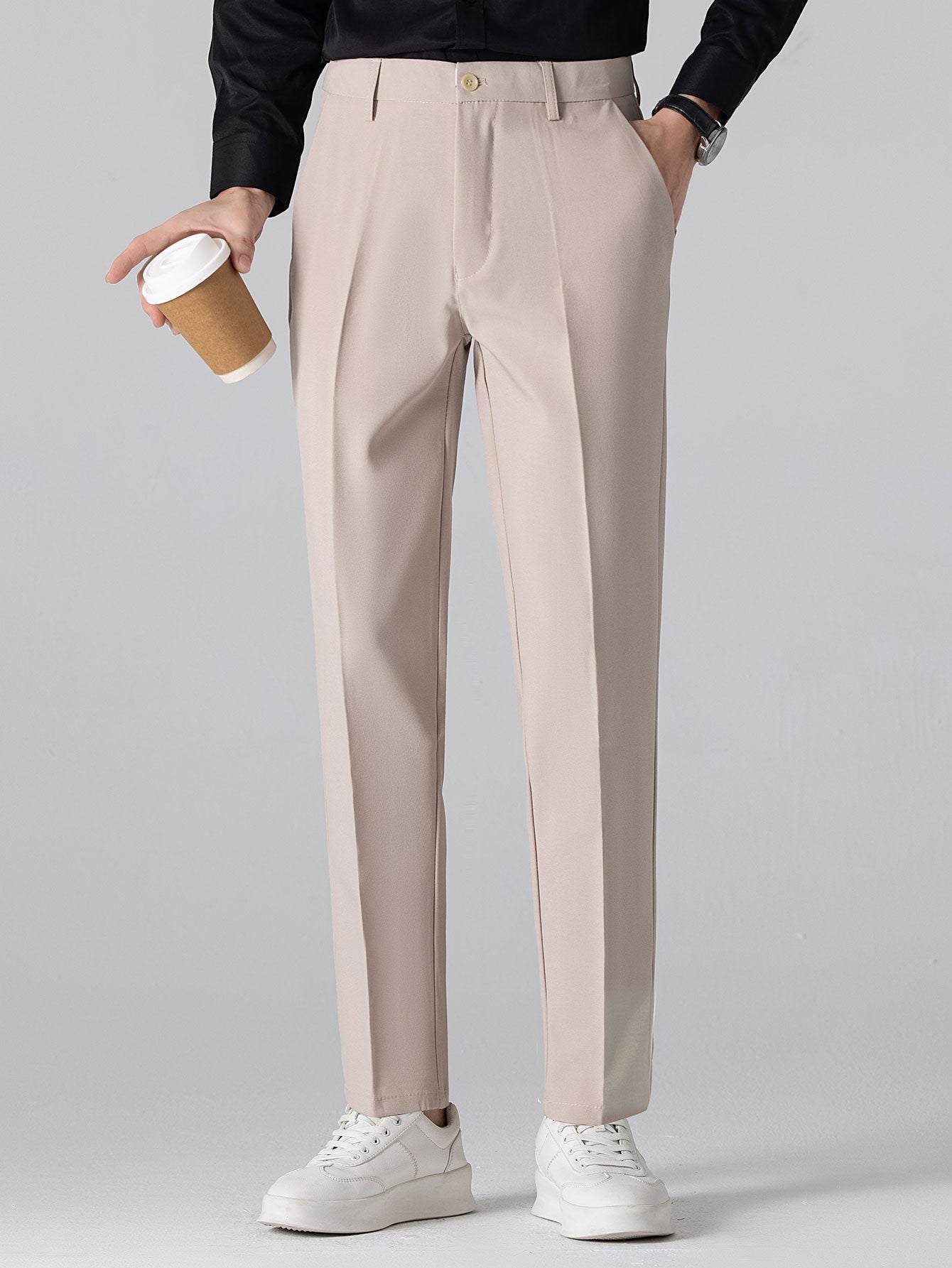 Chemise Winchester rayée à manches longues et boutons & pantalon slim fit