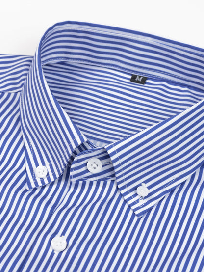 Chemise à rayures à manches longues et boutons & pantalon à taille élastique