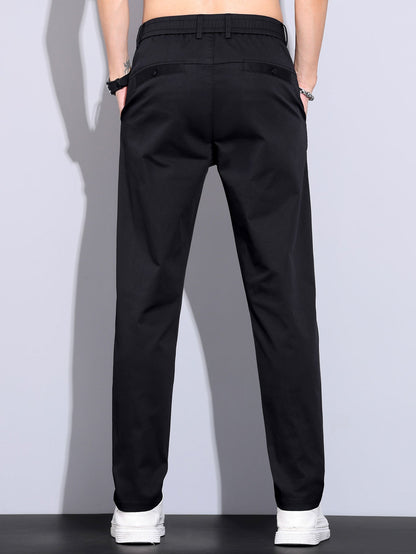 Pantalon à taille élastique et jambes droites