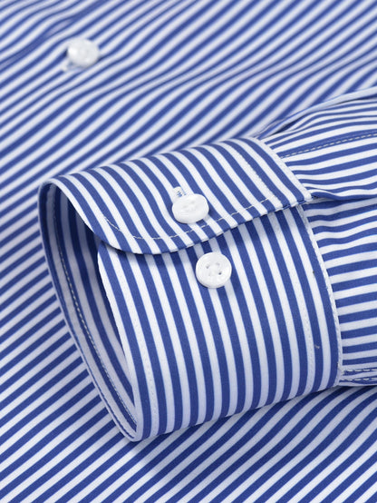 Chemise à rayures à manches longues et boutons & pantalon à taille élastique