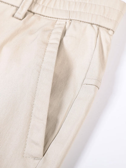 Pantalon à taille élastique et jambes droites