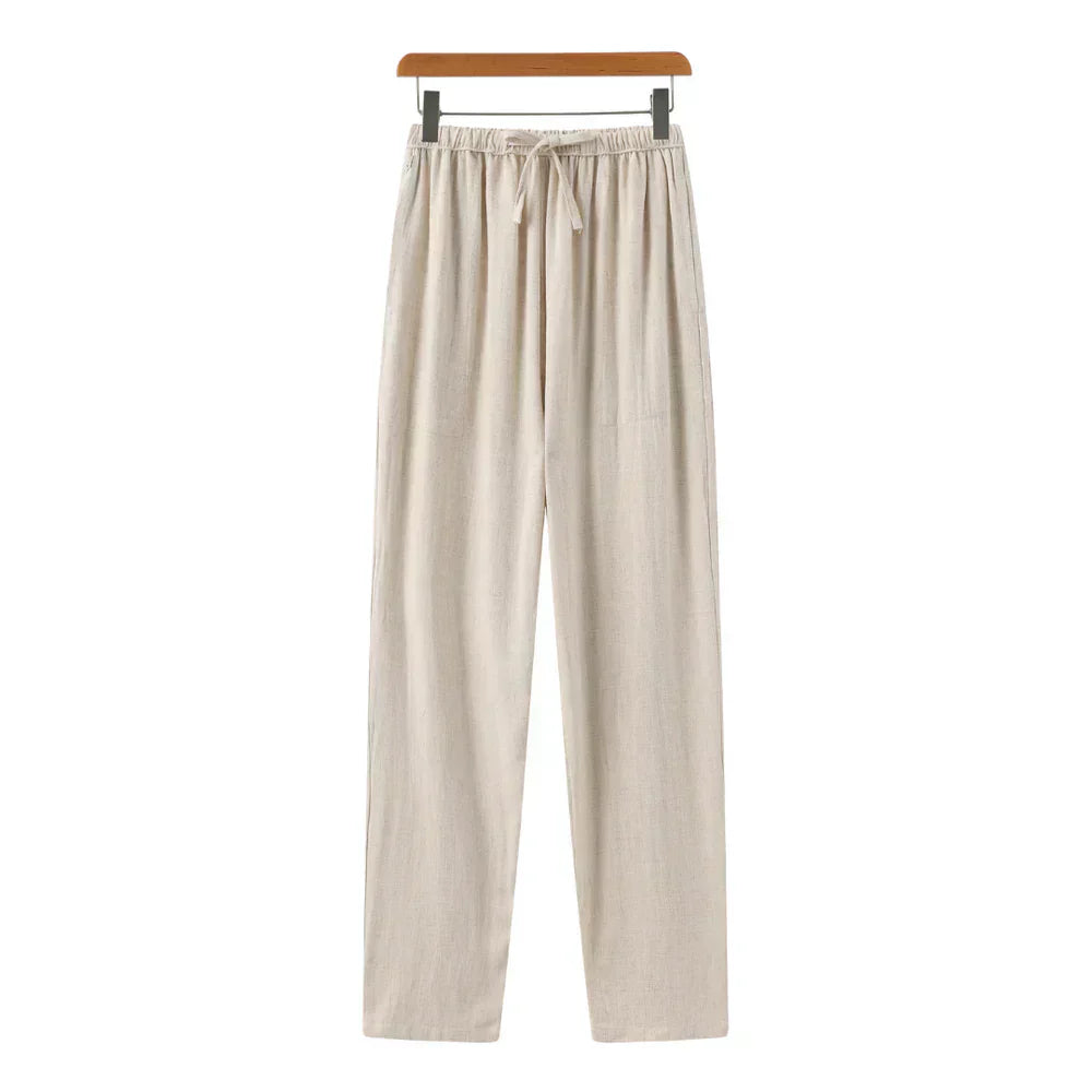 Pantalon slim en lin
