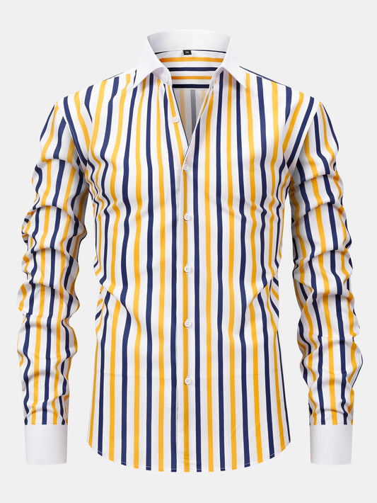 Chemise Winchester rayée à boutons et à manches longues