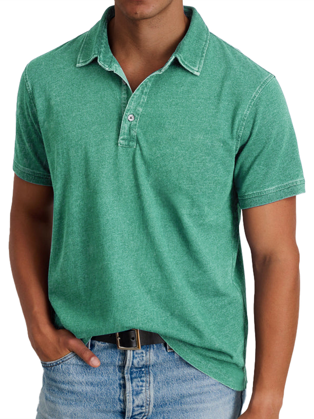 Polo avec collier pour hommes