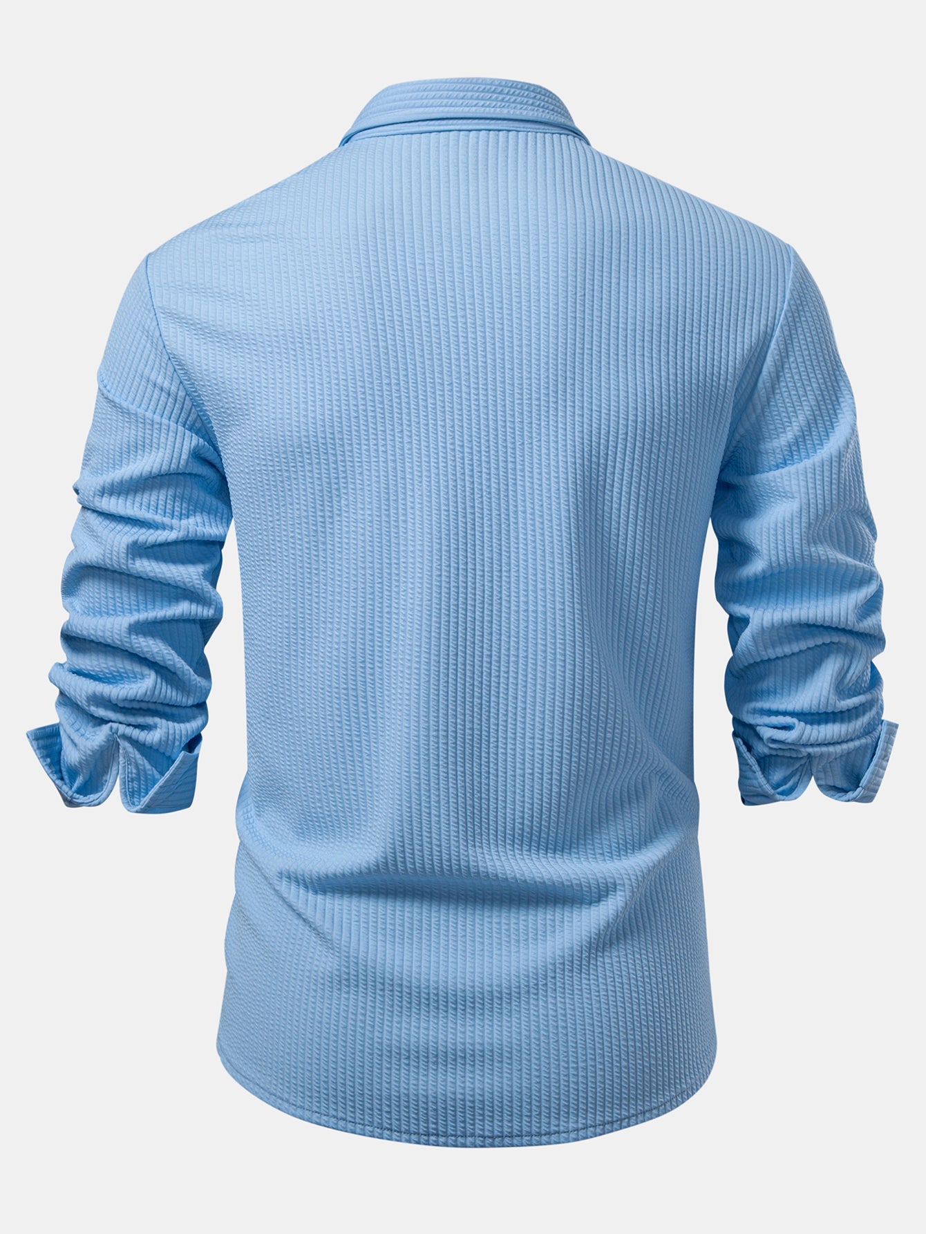 Chemise à manches longues coupe muscle côtelée avec boutons & pantalon côtelé