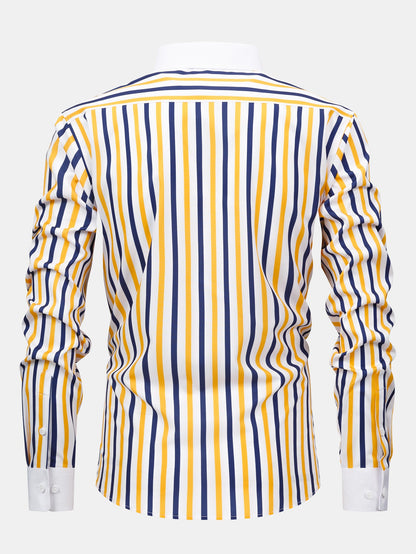 Chemise Winchester rayée à manches longues et boutons & pantalon slim fit
