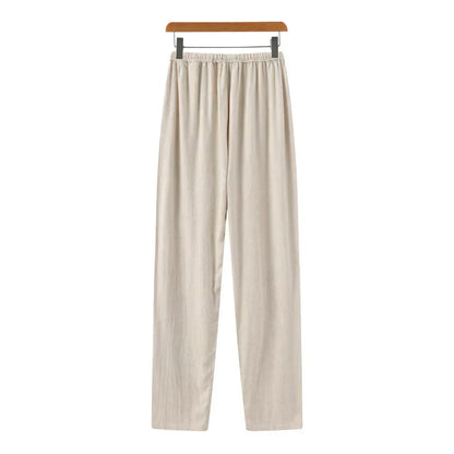 Pantalon slim en lin