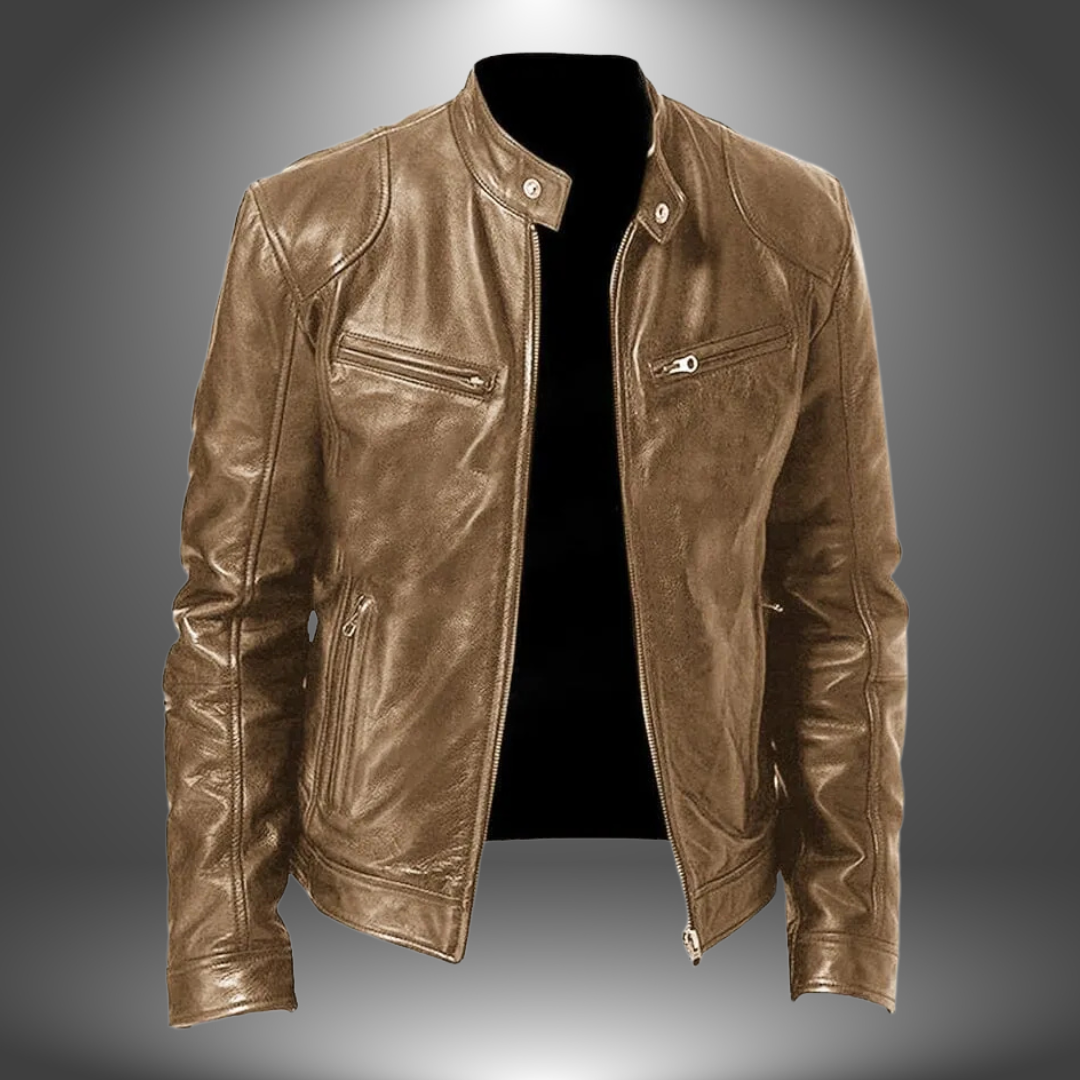 Veste en cuir artisanal pour homme