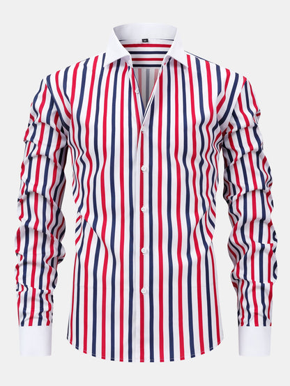 Chemise Winchester rayée à boutons et à manches longues