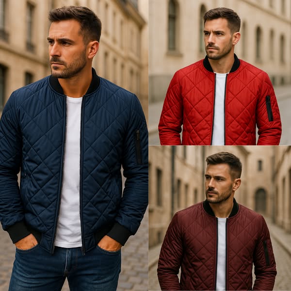 Veste en coton à motif losange