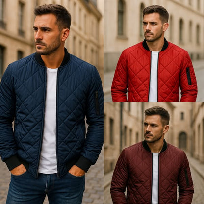 Veste en coton à motif losange