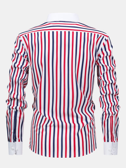 Chemise Winchester rayée à boutons et à manches longues