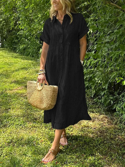 Kaloa™ | Robe chemise rayée avec poches