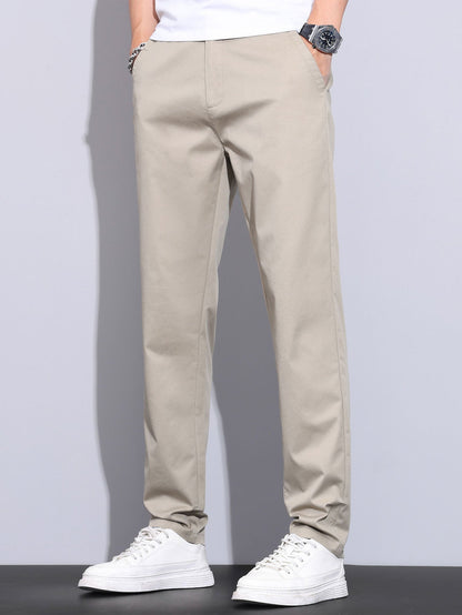 Pantalon à taille élastique et jambes droites