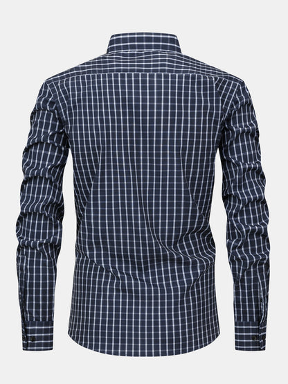 Chemise à carreaux à manches longues et boutons & pantalon
