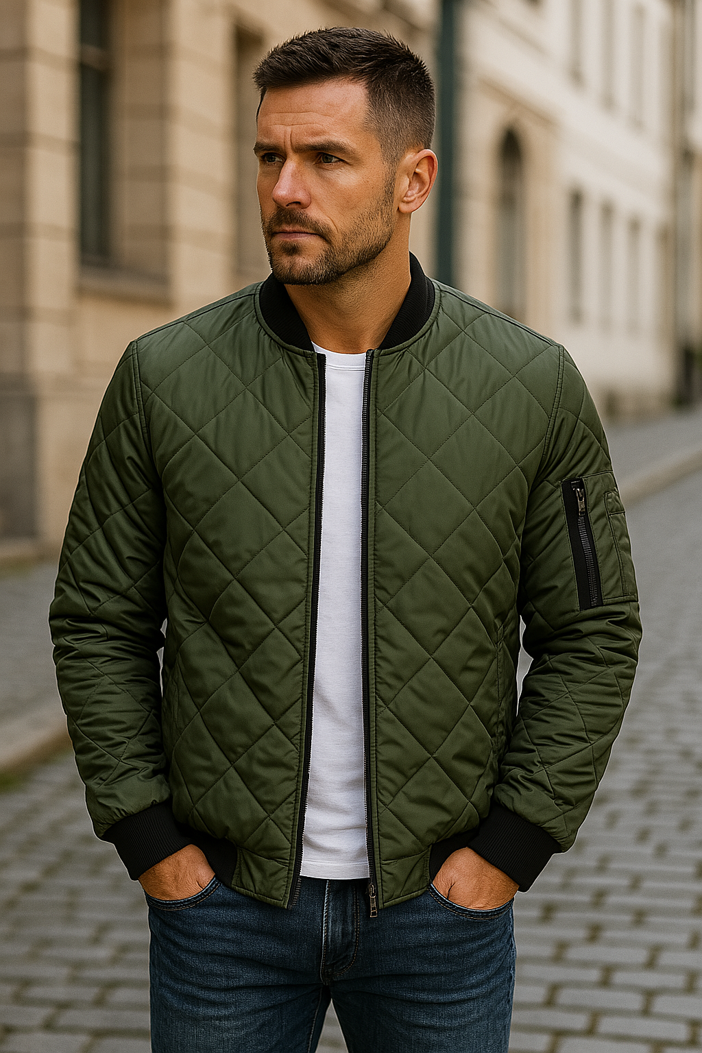 Veste en coton à motif losange