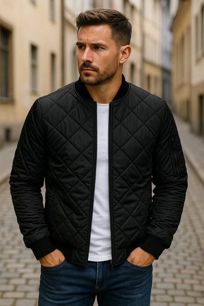 Veste en coton à motif losange