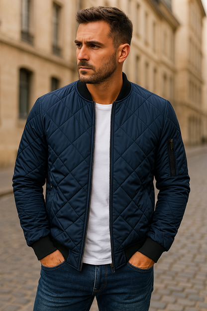 Veste en coton à motif losange