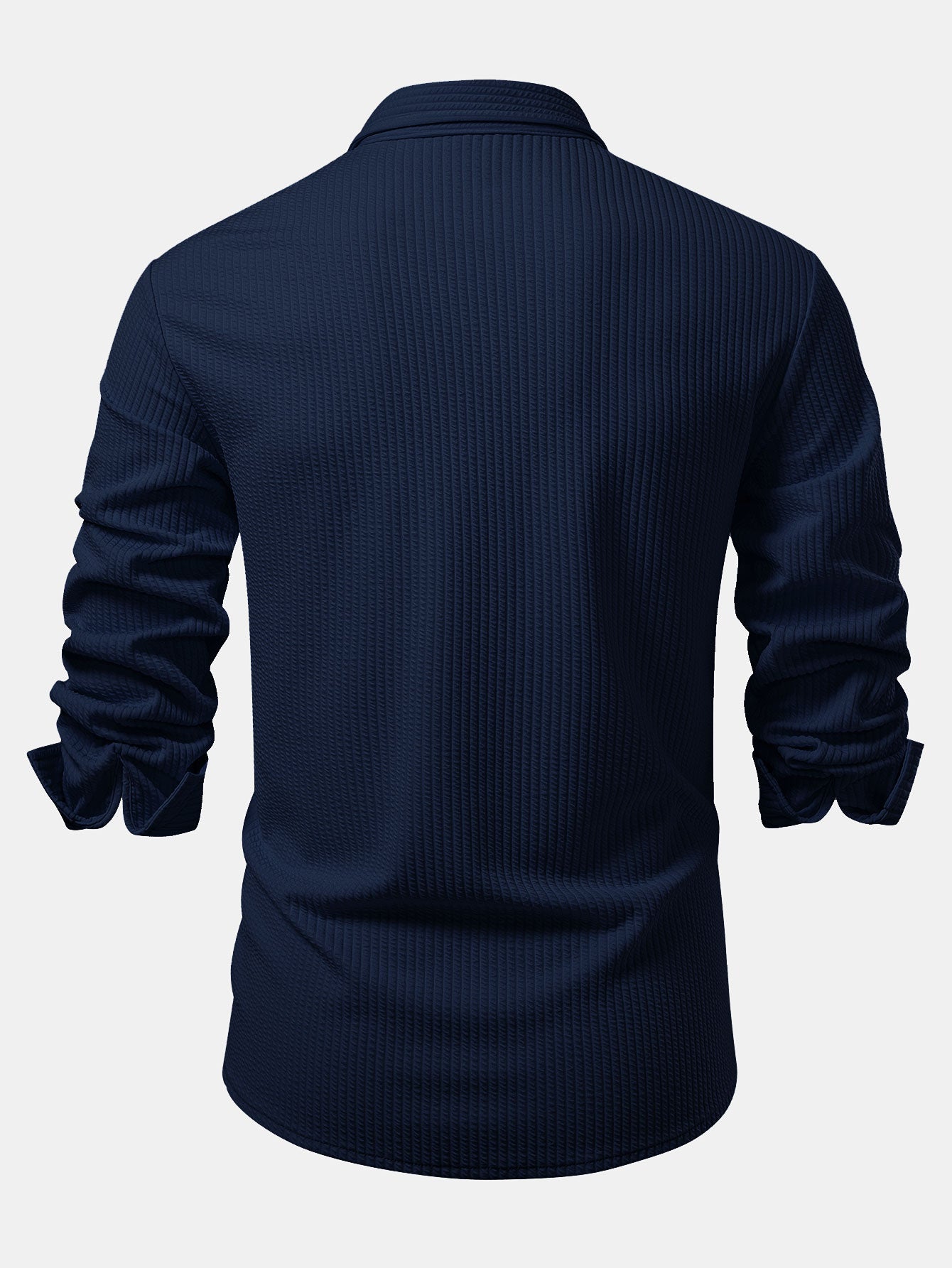 Chemise à manches longues coupe muscle côtelée avec boutons & pantalon côtelé
