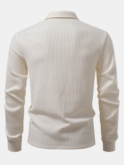 Polo en tricot à manches longues